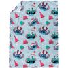 imageJay Franco Kids Christmas Plush Throw Blanket  50x70 Inches Soft ampamp Cozy Fleece Throw for Holiday Bedroom ampamp Couch Dcor Official Licensed Product Green  MinecraftLight Blue  Stitch