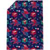 imageJay Franco Kids Christmas Plush Throw Blanket  50x70 Inches Soft ampamp Cozy Fleece Throw for Holiday Bedroom ampamp Couch Dcor Official Licensed Product Green  MinecraftBlue  Spiderman