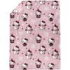 imageJay Franco Kids Christmas Plush Throw Blanket  50x70 Inches Soft ampamp Cozy Fleece Throw for Holiday Bedroom ampamp Couch Dcor Official Licensed Product Green  MinecraftPink  Hello Kitty