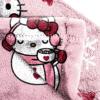 imageJay Franco Kids Christmas Plush Throw Blanket  50x70 Inches Soft ampamp Cozy Fleece Throw for Holiday Bedroom ampamp Couch Dcor Official Licensed Product Green  MinecraftPink  Hello Kitty
