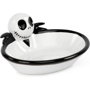 imageDisney Nightmare Before Christmas Soap Dish  Black ampamp White Resin Sponge HolderJewelry Dish Features Jack Skellington  Bathroom DcorMulti  Nightmare Before Christmas