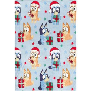 imageJay Franco Kids Christmas Plush Throw Blanket  40 x 50 Inch Soft ampamp Cozy Fleece Throw for Holiday Bedroom ampamp Couch Dcor Official Licensed Product Blue  BlueyBlue  Bluey