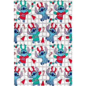 imageJay Franco Kids Christmas Plush Throw Blanket  40 x 50 Inch Soft ampamp Cozy Fleece Throw for Holiday Bedroom ampamp Couch Dcor Official Licensed Product Blue  BlueyMulti  Stitch