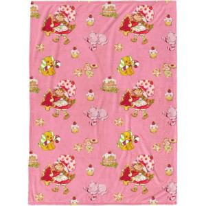 imageJay Franco Kids Christmas Plush Throw Blanket  50x70 Inches Soft ampamp Cozy Fleece Throw for Holiday Bedroom ampamp Couch Dcor Official Licensed Product Green  MinecraftPink  Strawberry Shortcake