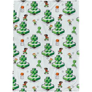 imageJay Franco Kids Christmas Plush Throw Blanket  50x70 Inches Soft ampamp Cozy Fleece Throw for Holiday Bedroom ampamp Couch Dcor Official Licensed Product Green  MinecraftGreen  Minecraft