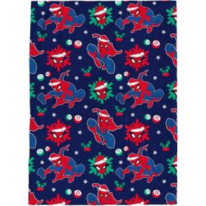 imageJay Franco Kids Christmas Plush Throw Blanket  50x70 Inches Soft ampamp Cozy Fleece Throw for Holiday Bedroom ampamp Couch Dcor Official Licensed Product Green  MinecraftBlue  Spiderman