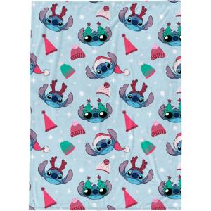 imageJay Franco Kids Christmas Plush Throw Blanket  50x70 Inches Soft ampamp Cozy Fleece Throw for Holiday Bedroom ampamp Couch Dcor Official Licensed Product Green  MinecraftLight Blue  Stitch