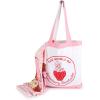 imageJay Franco Beach Towel and Tote Bag Set  16quot x 145quot Canvas Shoulder Handbag with 28quot x 58quot Super Soft Absorbent Bath Towel Official Licensed Product White  Star WarsPink  Strawberry Shortcake