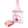 imageJay Franco Beach Towel and Tote Bag Set  16quot x 145quot Canvas Shoulder Handbag with 28quot x 58quot Super Soft Absorbent Bath Towel Official Licensed Product White  Star WarsPink  Strawberry Shortcake