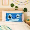 imageJay Franco Body Pillow Cover  Kids Super Soft 1 Single Bed Pillow Cover  20 x 30 Inches Blue  Lilo and Stitch