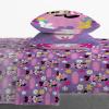imageJay Franco Kids Sheet Set with Fitted Flat Sheets ampamp Pillow Cover  UltraSoft Bedding with Pillowcase for Room Decor White  Toy Story 4 Piece QueenPurple  Minnie Mouse