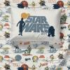 imageJay Franco Kids Sheet Set with Fitted Flat Sheets ampamp Pillow Cover  UltraSoft Bedding with Pillowcase for Room Decor White  Toy Story 4 Piece QueenBeige  Star Wars
