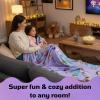 imageJay Franco Kpop Demon Hunters Kids Plush Throw Blanket  Ultra Soft Cozy 50 x 60 Inch Plush Fleece for Bed Couch Sofa Home Dcor Official Licensed Purple  Kpop Demon HuntersLight Purple  Kpop Demon Hunters