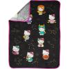 imageJay Franco Plush Throw Blanket  Soft ampamp Cozy Fleece Throw for Bedroom ampamp Couch Dcor Official Licensed Product Gray  Nightmare Before Christmas 60x90  Large BlanketBlack  Hello Kitty