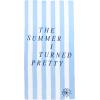 imageJay Franco Tote Bag and Beach Towel Set  Canvas Shoulder Handbag Measures 16 x 14 Inches Double Straps with Super Soft and Absorbent 28 x 58 Inch Bath Towel Blue  The Summer I Turned Pretty