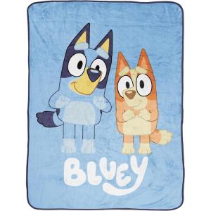 imageJay Franco Bluey and Bingo Kids Throw Blanket  Plush 46quot x 60quot Toddlers Fade Resistant