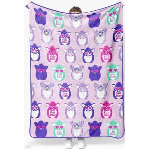 imageJay Franco Kids Plush Throw Blanket  46 x 60 Inch Soft ampamp Cozy Fleece Throw for Bedroom ampamp Living Room Dcor Official Licensed Product Green  ZootopiaPurple  Furby