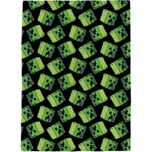 imageJay Franco Kids Plush Throw Blanket  46 x 60 Inch Soft ampamp Cozy Fleece Throw for Bedroom ampamp Living Room Dcor Official Licensed Product Green  ZootopiaBlack  Minecraft Creeper