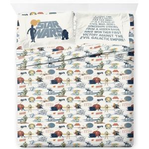 imageJay Franco Kids Sheet Set with Fitted Flat Sheets ampamp Pillow Cover  UltraSoft Bedding with Pillowcase for Room Decor White  Toy Story 4 Piece QueenBeige  Star Wars