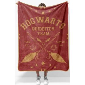 imageJay Franco Plush Throw Blanket  Soft ampamp Cozy Fleece Throw for Bedroom ampamp Couch Dcor Official Licensed Product Gray  Nightmare Before Christmas 60x90  Large BlanketRed  Harry Potter