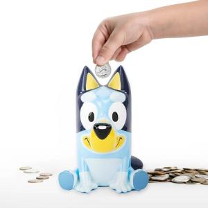 imageJay Franco Bluey Ceramic Piggy Bank  Kids Room Dcor ampamp Coin Bank  Childrens Learning ResourceBlue  Bluey