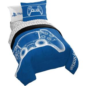 imagePlayStation XRay Gamer 7 Piece Full Size Bed Set  Includes Comforter ampamp Sheet Set  Super Soft Kids Bedding Fade Resistant Microfiber Official Product