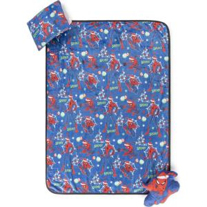 imageJay Franco Kids 3 Piece Gift Set  12quot Shaped Character Pillow 12quot Decorative Pillow ampamp 40quot x 50quot Throw Blanket UltraSoft Plush Bedding Couch Dcor ampamp Holiday Travel Set Blue  Winnie The PoohMulti  Christmas Spiderman