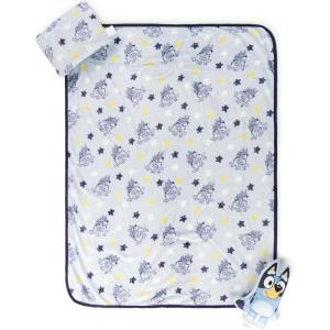 imageJay Franco Kids 3 Piece Gift Set  12quot Shaped Character Pillow 12quot Decorative Pillow ampamp 40quot x 50quot Throw Blanket UltraSoft Plush Bedding Couch Dcor ampamp Holiday Travel Set Blue  Winnie The PoohBlue  Bluey