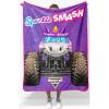 imageJay Franco Kids Plush Throw Blanket  Soft ampamp Cozy Fleece Throw for Bedroom ampamp Couch Dcor Official Licensed Product Blue  Toy Story 40x50  Travel BlanketPurple  Monster Jam