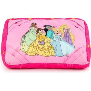 imageJay Franco Disney Princess Social Large Tablet Pillow  Soft Holder Rest Support Pillow Features Cinderella Belle Jasmine Rapunzel ampamp Tiana Official Disney Product