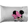 image:imageJay Franco Disney Minnie Mouse Faces 7 Piece Full Bed Set  Includes Comforter amp Sheet Set Bedding  Super Soft Fade Resistant Microfiber  Official Disney Product