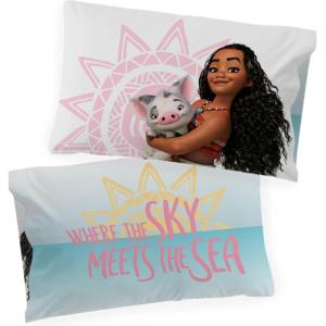 image:imageJay Franco Disney Moana Friends 1 Pack Pillowcase  DoubleSided Kids Super Soft Bedding  Features Moana HEI HEI amp Pua Official Disney ProductMulti  Moana