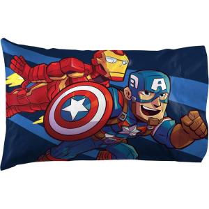 image:imageJay Franco Marvel Super Hero Adventures Charge 1 Pack Pillowcase  DoubleSided Kids Super Soft Bedding  Features The AvengersBlue  Super Hero Adventures