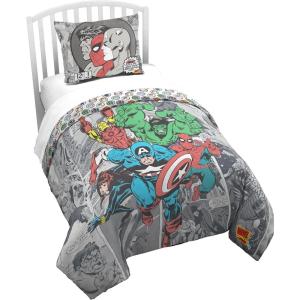 image:imageJay Franco Kids Duvet Cover Set with Sham amp Pillowcase  UltraSoft Bedding for Room Decor Cover ONLY Comforter NOT Included Blue  Frozen 2 Piece TwinGrey  Marvel Comics