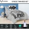 image:imageJay Franco Comforter Set Includes Sheets and Pillow Covers  Soft and Cozy Bed Set for Stylish Room Decor Official Licensed Bedding Multi  Hello Kitty 7 Piece QueenGrey  Lionel Messi