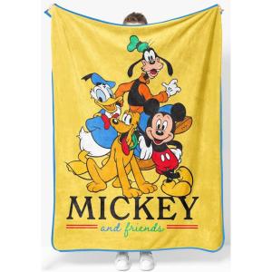 image:imageJay Franco Kids Plush Throw Blanket  Soft amp Cozy Fleece Throw for Bedroom amp Couch Dcor Official Licensed Product Multi  Lady and The Tramp 46x60  Throw BlanketYellow  Mickey and Friends