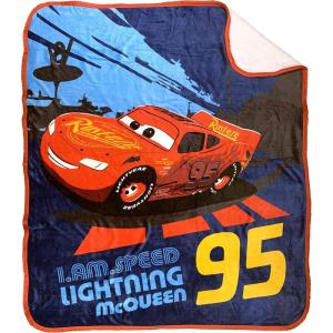image:imageDisney Mickey Mouse Love Sherpa Throw Blanket  Measures 50 x 60 inches Kids Bedding  Fade Resistant Super Soft  Official Disney ProductBlue  Cars