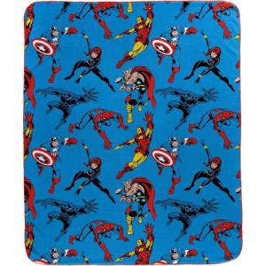 image:imageJay Franco Kids Plush Throw Blanket  Soft amp Cozy Fleece Throw for Bedroom amp Couch Dcor Official Licensed Product Grey  Fortnite 46x60  Throw BlanketBlue  Marvel Comics