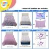 image:imageSunny Side Up Bluey amp Friends Toddler Comforter Set  4 Piece Preschool Bedding Includes Comforter Sheets amp Pillow Cover  Super Soft Microfiber Bed SetPurple  Butterfly
