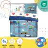 image:imageSunny Side Up Bluey amp Friends Toddler Comforter Set  4 Piece Preschool Bedding Includes Comforter Sheets amp Pillow Cover  Super Soft Microfiber Bed SetBlue  on the Go