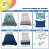 image:imageSunny Side Up Bluey amp Friends Toddler Comforter Set  4 Piece Preschool Bedding Includes Comforter Sheets amp Pillow Cover  Super Soft Microfiber Bed SetBlue  on the Go