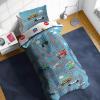 image:imageSunny Side Up Bluey amp Friends Toddler Comforter Set  4 Piece Preschool Bedding Includes Comforter Sheets amp Pillow Cover  Super Soft Microfiber Bed SetBlue  on the Go