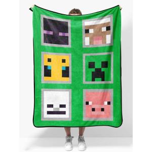 image:imageSunny Side Up Bluey amp Friends Plush Throw Blanket  Measures 46 x 60 Inches  Super Soft amp Cozy Fleece Kids BeddingGreen  Minecraft