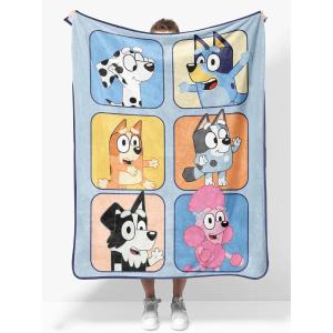 image:imageSunny Side Up Bluey amp Friends Plush Throw Blanket  Measures 46 x 60 Inches  Super Soft amp Cozy Fleece Kids BeddingMulti  Bluey