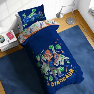 image:imageSunny Side Up Bluey amp Friends Toddler Comforter Set  4 Piece Preschool Bedding Includes Comforter Sheets amp Pillow Cover  Super Soft Microfiber Bed SetBlue  Blippi