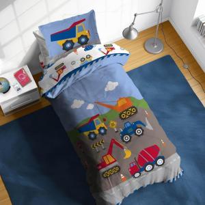 image:imageSunny Side Up Bluey amp Friends Toddler Comforter Set  4 Piece Preschool Bedding Includes Comforter Sheets amp Pillow Cover  Super Soft Microfiber Bed SetMulti  Construction Zone