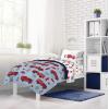 image:imageJay Franco Bluey amp Bingo Queen Comforter Set  7 Piece Bedding Includes Sheet Set amp Pillow Covers  Super Clouds amp Stars Cozy BeddingBlue  Fire Truck