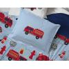 image:imageJay Franco Bluey amp Bingo Queen Comforter Set  7 Piece Bedding Includes Sheet Set amp Pillow Covers  Super Clouds amp Stars Cozy BeddingBlue  Fire Truck