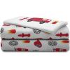 image:imageJay Franco Bluey amp Bingo Queen Comforter Set  7 Piece Bedding Includes Sheet Set amp Pillow Covers  Super Clouds amp Stars Cozy BeddingBlue  Fire Truck