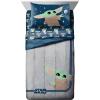 image:imageJay Franco Bluey amp Bingo Queen Comforter Set  7 Piece Bedding Includes Sheet Set amp Pillow Covers  Super Clouds amp Stars Cozy BeddingGray  Mandalorian